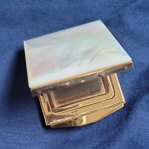 Vintage Elegant Gold and Mother Of Pearl Compact